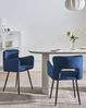 Esszimmerstuhl 2er Set SANILAC Samtstoff Marineblau Bild 3