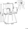 Esszimmerstuhl 2er Set SANILAC Samtstoff Marineblau Bild 2