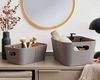ZELLER 14517 Aufbewahrungsbox Pappe/Polyester, braun, ca. 26 x 18 x 11 cm Bild 4