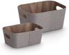 ZELLER 14517 Aufbewahrungsbox Pappe/Polyester, braun, ca. 26 x 18 x 11 cm Bild 3
