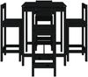 vidaXL 5-tlg. Gartenbar-Set Schwarz Massivholz Kiefer 3154744 Bild 5