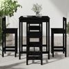 vidaXL 5-tlg. Gartenbar-Set Schwarz Massivholz Kiefer 3154744 Bild 3
