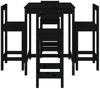 vidaXL 5-tlg. Gartenbar-Set Schwarz Massivholz Kiefer 3154744 Bild 4