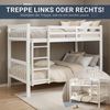 Homestyle4u Etagenbett mit Rausfallschutz, Holz weiß, 90x200 Bild 5