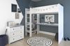 Jugendzimmer-Set >Smoozy 29 Blau / Pink< in Kiefer Weiss (Nachbildung) Bild 2