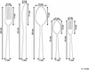 Besteckset 60-teilig PENNE Silber Bild 2