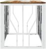 vidaXL Couchtisch Silbern Edelstahl und Altholz Massiv 350056 Bild 4