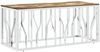 vidaXL Couchtisch Silbern Edelstahl und Altholz Massiv 350056 Bild 2