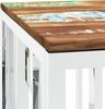 vidaXL Couchtisch Silbern Edelstahl und Altholz Massiv 350056 Bild 5