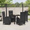 vidaXL Garten Essgruppe mit Kissen 5 pcs Schwarz Poly-Rattan 3380121 Bild 4