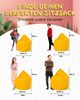PATCH HOME Sitzsack Tropfenform – XXL – Gelb, bequemer Sitzsack aus Luxus-Polyester-Gewebe, bereits befüllt Bild 3