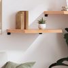 vidaXL Wandregal Hellbraun 60x50x(2-6) cm Massivholz Eiche Behandelt 363652 Bild 3