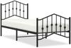vidaXL Bettgestell mit Kopf- und Fußteil Metall Schwarz 80x200 cm 373798 Bild 2