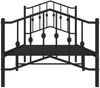 vidaXL Bettgestell mit Kopf- und Fußteil Metall Schwarz 80x200 cm 373798 Bild 5