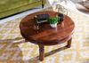 Couchtisch rund Akazie 90x90x45 nougat lackiert OXFORD #330 Bild 2