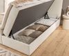 Boxspringbett Schlafzimmerbett BINETA 120x220cm Stoff Coral Schwarz Bild 3