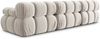 Micadoni Modulares Sofa Bellis 3-Sitzer Samt Bluvel Dunkelbeige Bild 4