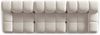 Micadoni Modulares Sofa Bellis 3-Sitzer Samt Bluvel Dunkelbeige Bild 3