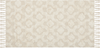 Teppich Baumwolle hellbeige 80 x 150 cm geometrisches Muster Kurzflor AKSARAY Bild 4