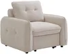 Vente-unique - POBAVA Sessel Stoff Beige - B 97 cm x H 90 cm x L 104 cm Bild 2