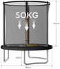 HOMALL Gartentrampolin Kindertrampolin, Outdoor-Trampolin, Durchmesser 183/222/290/360 cm, Ø 183 cm, (Ausgestattet mit Sicherheitsnetz, Leiter und 360°-Gelander, maximale Tragkraft 150 kg) Bild 2