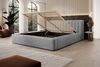 Polsterbett Doppelbett PEORIA 160x200cm in Stoff Macau Grau Bild 3