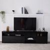 Merax Lowboard hochglanz mit LED-Beleuchtung inkl. Fernbedienung, TV-Lowboard aus Holz,TV Schrank,Fernsehtisch,Breite 180cm Bild 3