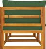 vidaXL Modular-Ecksofas 2 Stk. mit Grünen Kissen Massivholz Akazie 360016 Bild 5