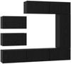 vidaXL TV-Schrankset 8 pcs Schwarz Eichen-Optik Holzwerkstoff 3393133 Bild 2