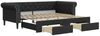 vidaXL Tagesbett Ausziehbar mit Schubladen Schwarz 90x200cm Kunstleder 3197731 Bild 2