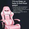 Videospielstuhl ALFORDSON ergonomisch Massage-Rennstuhl mit Fußstütze Blau Bild 5