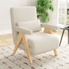 Modern 3 in 1 Umbausessel Schlafsofa 6 Stufen verstellbar Beige 87x64x60 cm Bild 3