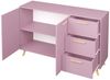 Kommode Bado II, Farbe: Pflaume / Pflaume + Gold, 139 x 86 x 41 cm Bild 3