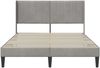 vidaXL Bettrahmen mit Kopfteil Hellgrau 140 x 190 cm Samt 42027503 Bild 4