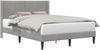 vidaXL Bettrahmen mit Kopfteil Hellgrau 140 x 190 cm Samt 42027503 Bild 2
