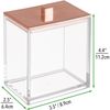 mDesign Kosmetikbehälter Wattestäbchen Organizer Badzubehör 2er Set Roségold Bild 2