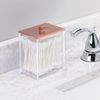 mDesign Kosmetikbehälter Wattestäbchen Organizer Badzubehör 2er Set Roségold Bild 3