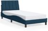 Einzelbettgestell Design für Erwachsene mit LED ohne Matratze Blau 90x190 cm Samt d3491e Bild 5