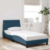 Einzelbettgestell Design für Erwachsene mit LED ohne Matratze Blau 90x190 cm Samt d3491e Bild 4