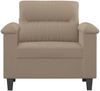 vidaXL Sessel Taupe 60 cm Mikrofasergewebe 359549 Bild 3