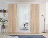 Kleiderschrank >Cano< 5 Böden, 1 Stange, San Remo Eiche hell / Weiß - 228x213x62 (BxHxT) Bild 5