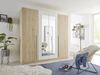 Kleiderschrank >Cano< 5 Böden, 1 Stange, San Remo Eiche hell / Weiß - 228x213x62 (BxHxT) Bild 2