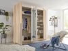 Kleiderschrank >Cano< 5 Böden, 1 Stange, San Remo Eiche hell / Weiß - 228x213x62 (BxHxT) Bild 4