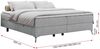 Boxspringbett - Doppelbett mit Multipocket-Matratze - LESS -200x200 - Hellgrau Stoff - H4 Bild 5