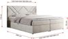 Boxspringbett, Polsterbett mit Multipocket-Matratzen und Topper, dekorativem Kopfteil, zwei Bettkästen - NEOMI - 120 x 200 cm - Beige Velours - H3 Bild 5