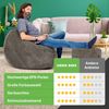 Green Bean® 2er Set Indoor XXL Sitzsack + Pouf mit EPS-Perlen Füllung - Anthrazit Bild 3