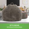 Green Bean® 2er Set Indoor XXL Sitzsack + Pouf mit EPS-Perlen Füllung - Anthrazit Bild 5