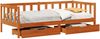 vidaXL Tagesbett mit Schubladen 3 pcs Wachsbraun Massivholz Kiefer 3422777 Bild 2