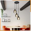 ZMH Schwarze Glas-Pendelleuchte, Durchm. 26 cm, E27, Wohnzimmer, 3-flammig, Vintage-Esszimmerlampe, Industrielampe, höhenverstellbar Bild 2