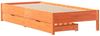 vidaXL Massivholzbett ohne Matratze Wachsbraun 100x200 Kiefernholz 3301718 Bild 3